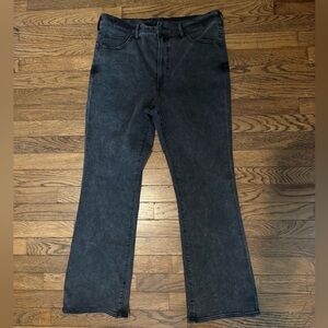 14S express High rise boot cut washed black jeans